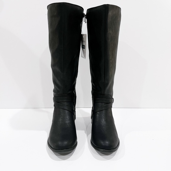 LifeStride Xtrovert Riding Boots Vegan Leather Wide Calf Black Size 8.5WIDE NEW - Picture 3 of 16